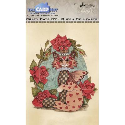 The Card Hut Crazy Cats Clear Stamps - Queen of Hearts